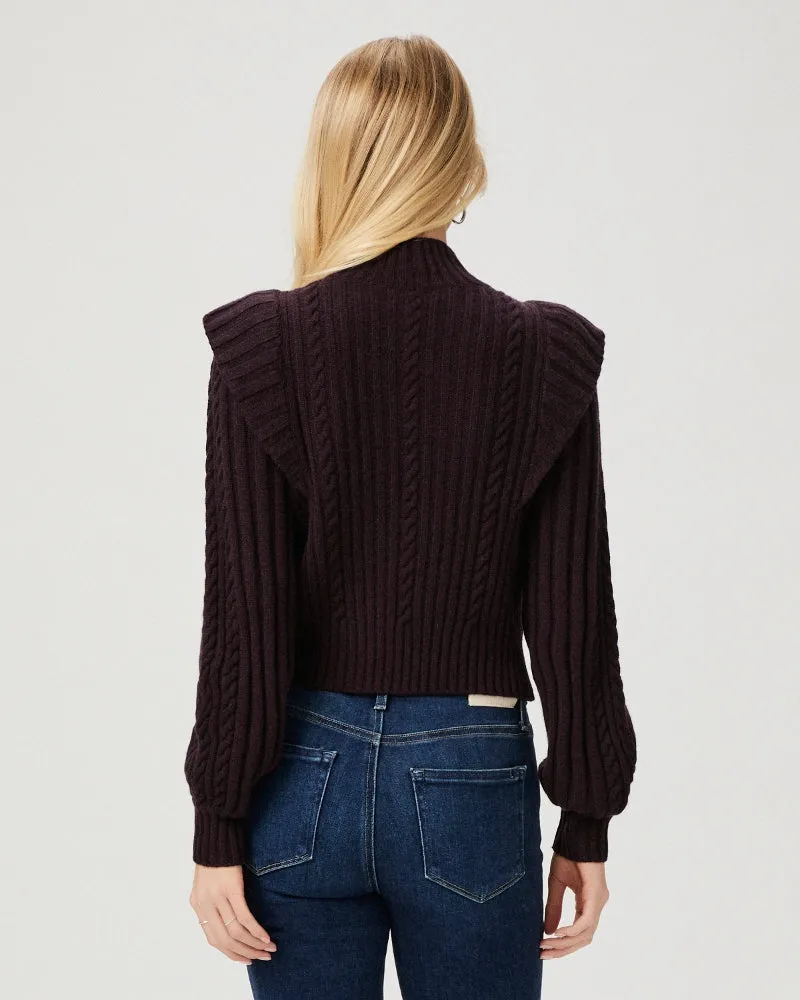 Paige Kate Sweater in Black Cherry