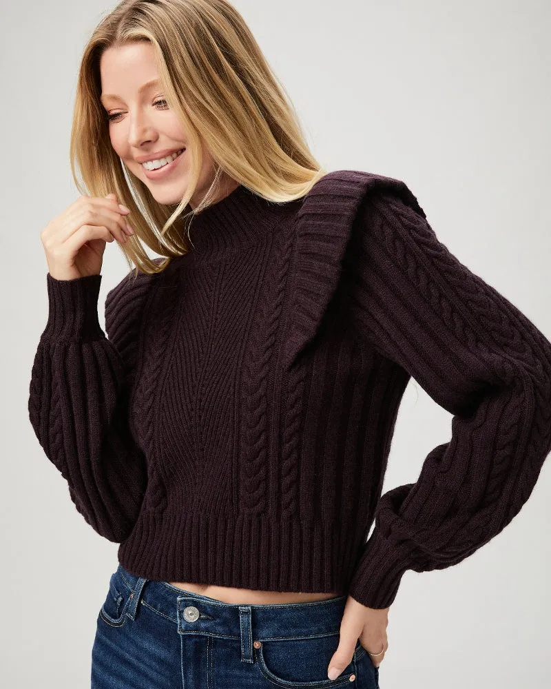 Paige Kate Sweater in Black Cherry