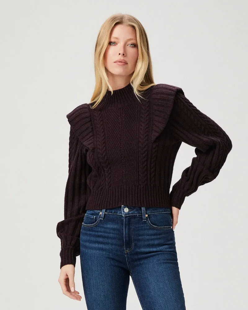 Paige Kate Sweater in Black Cherry