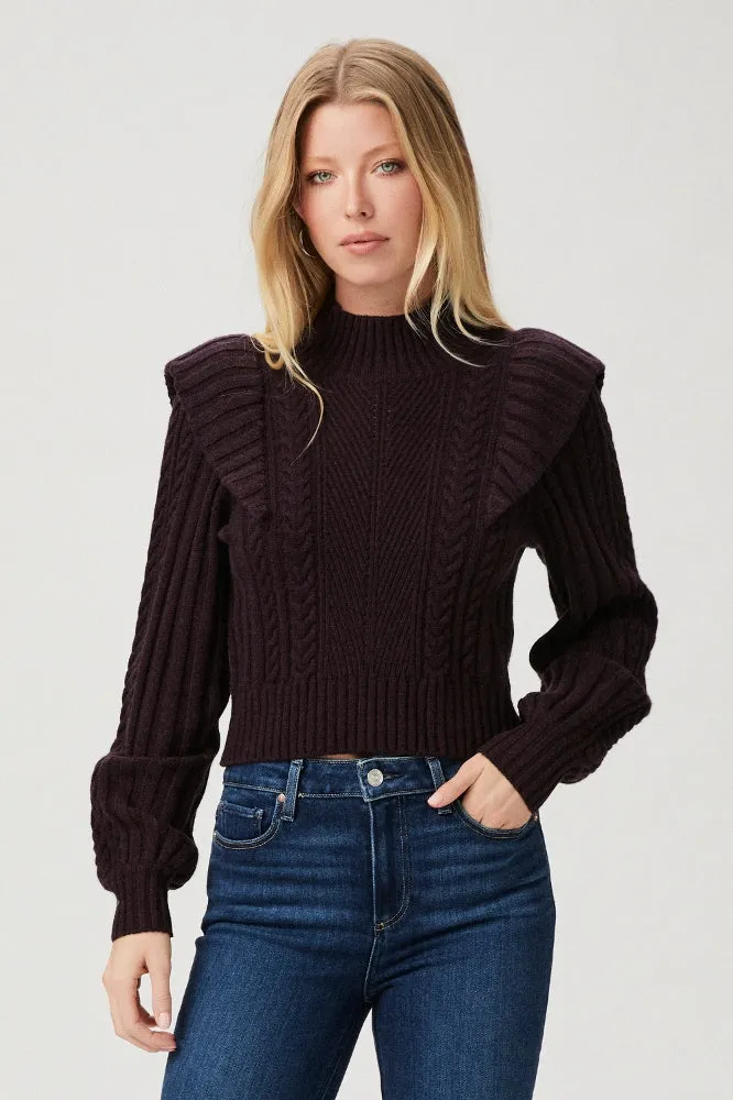 Paige Kate Sweater in Black Cherry