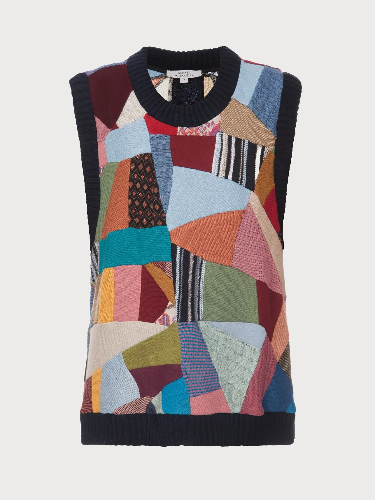 Patchwork Oversized Vest