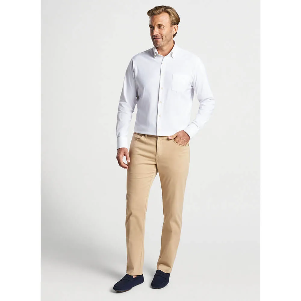 Peter Millar Collins Performance Oxford Classic Fit Sport Shirt - White