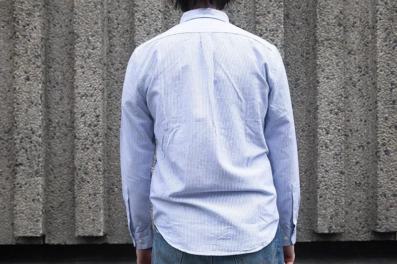 Portuguese Flannel Belavista Shirt - Blue Stripe