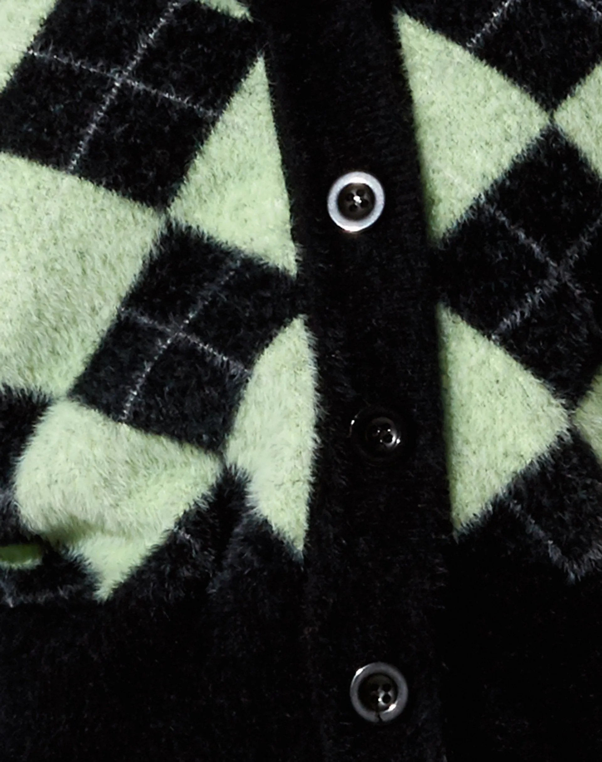 Saidi Cardi in Diamond Black and Green