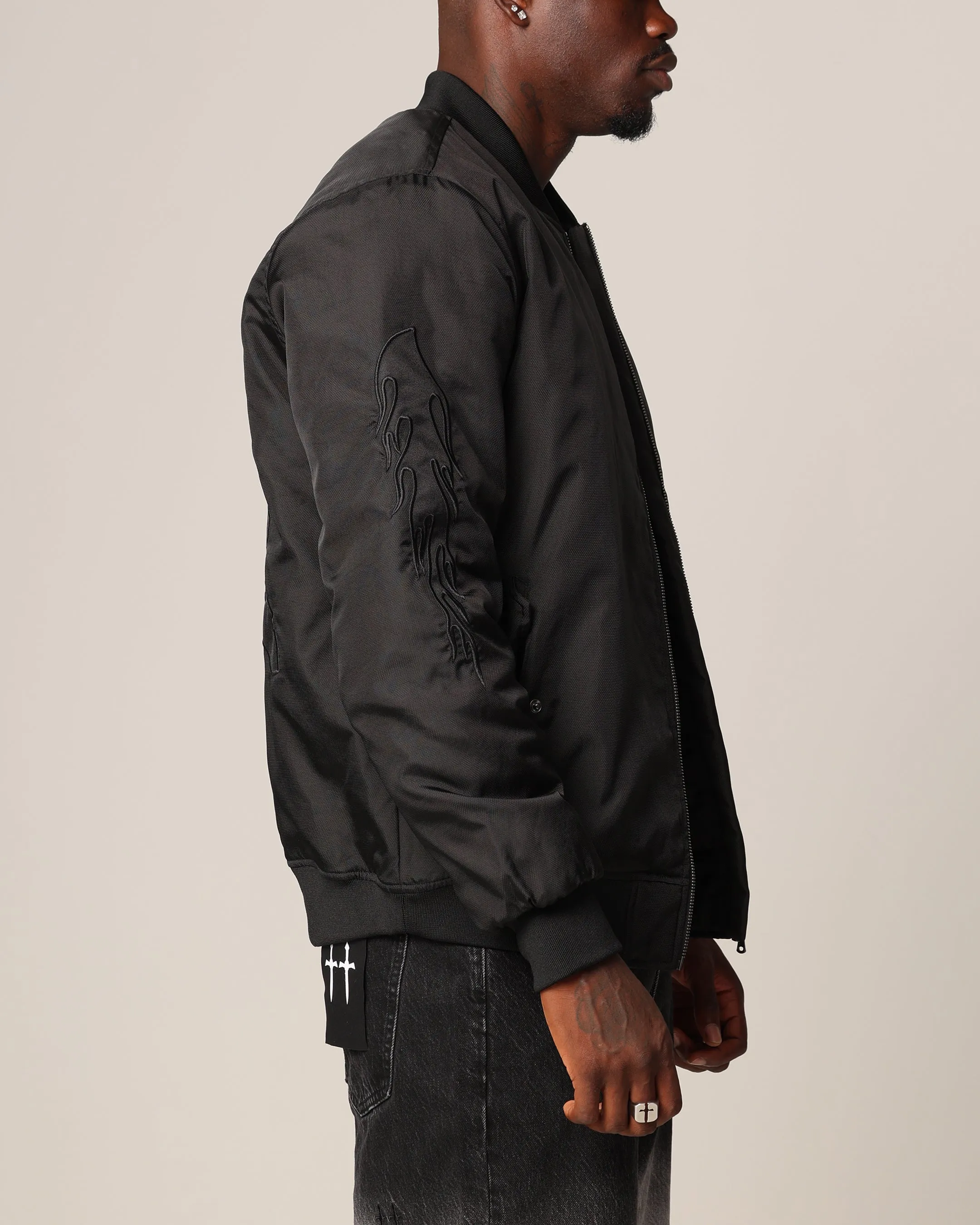 Saint Morta Hellfire Bomber Jacket Black