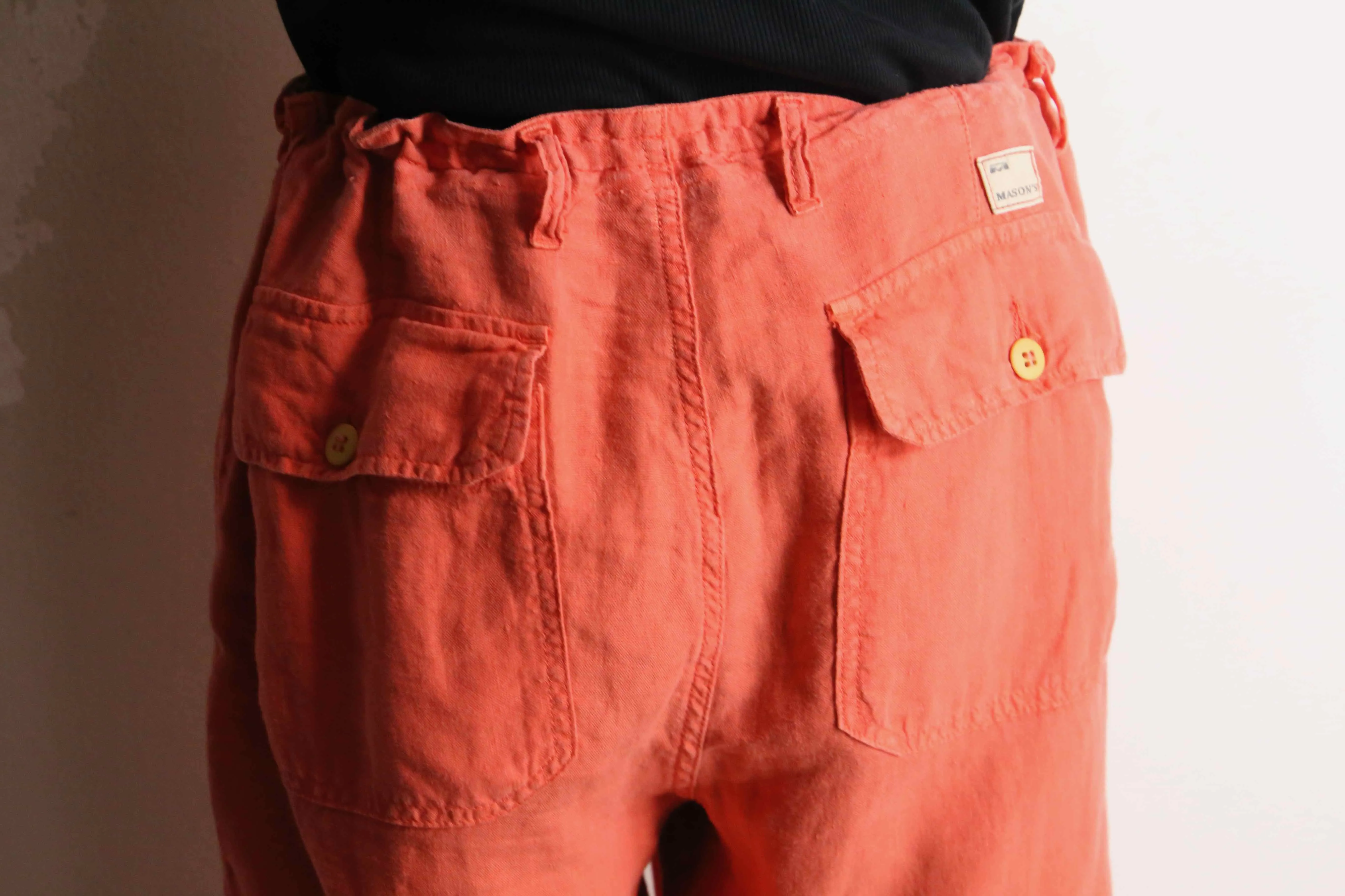 salmon pink straight easy pants