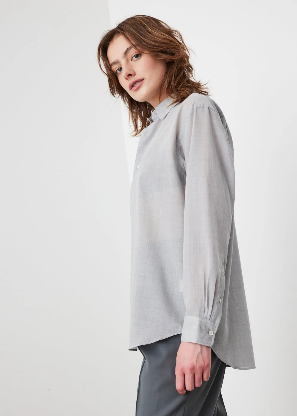 Sheer Wool Silk Shirt