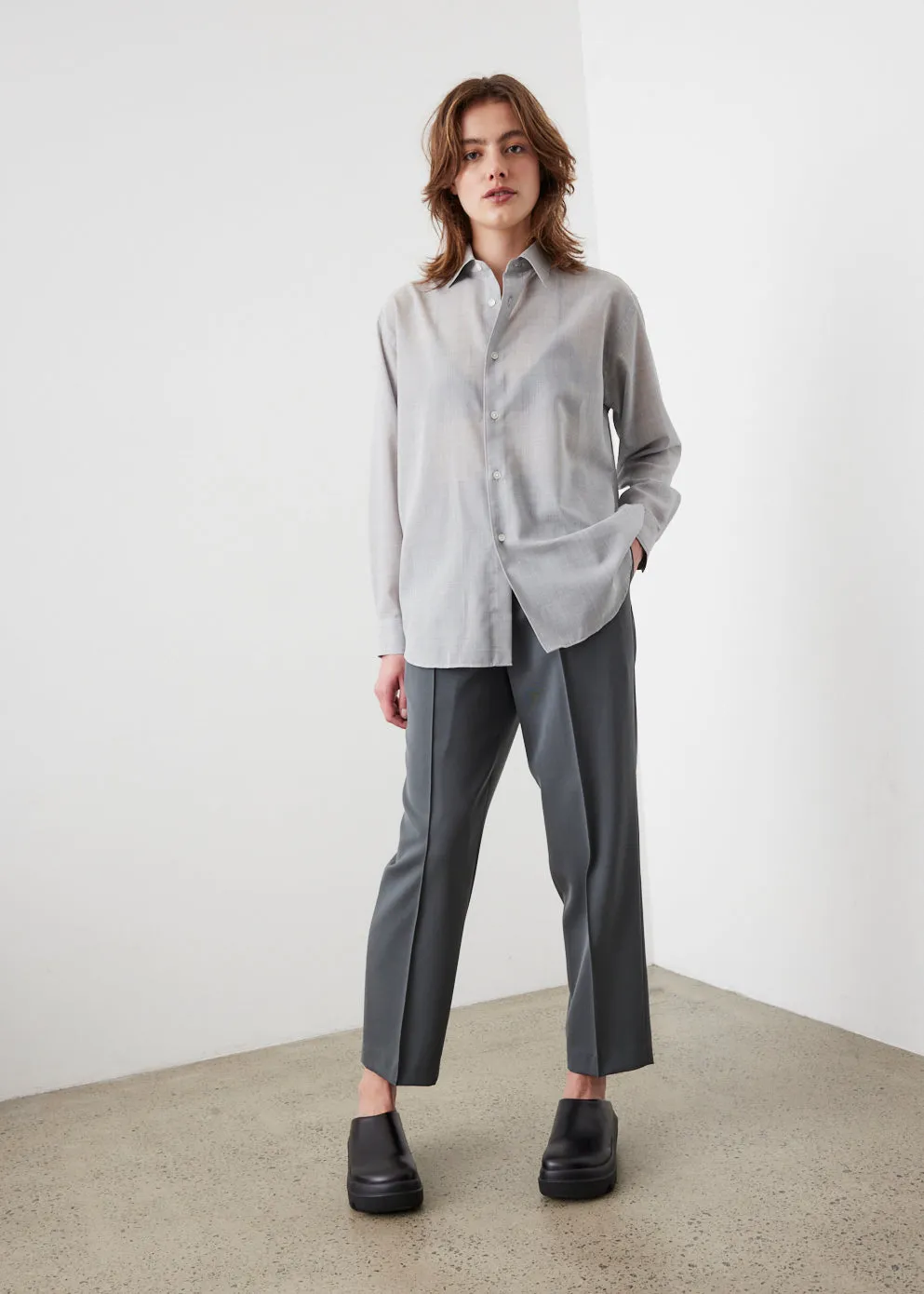 Sheer Wool Silk Shirt