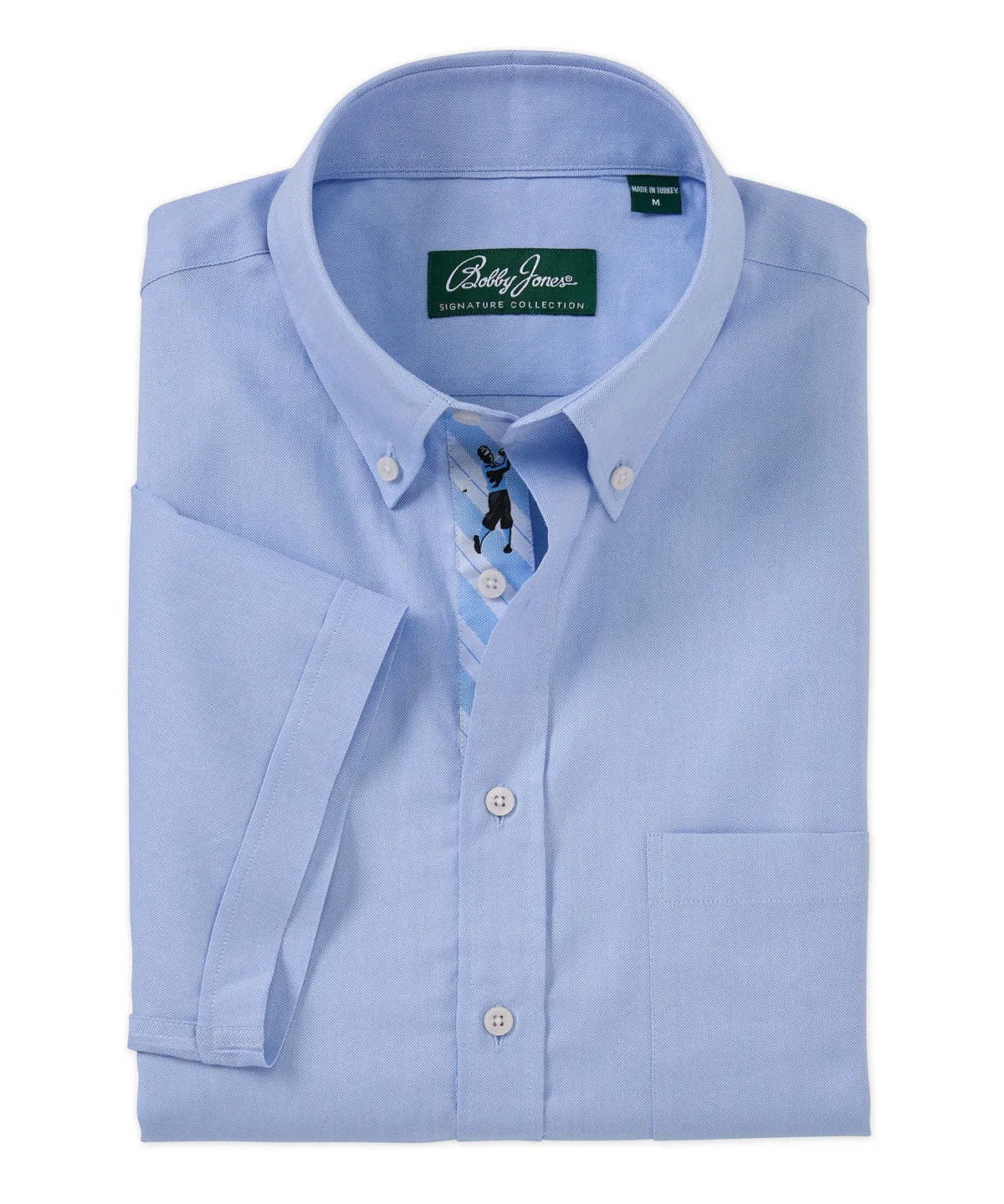 Signature 100% Cotton Oxford Button-Down Short Sleeve Shirt