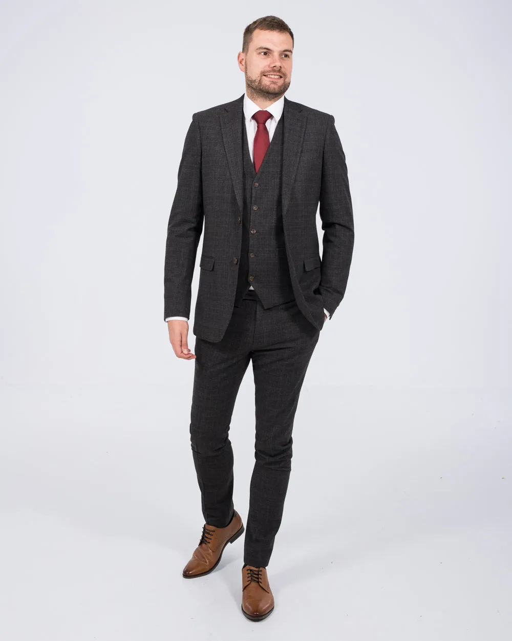 Skopes Jacob Slim Fit Tall Suit (grey check)