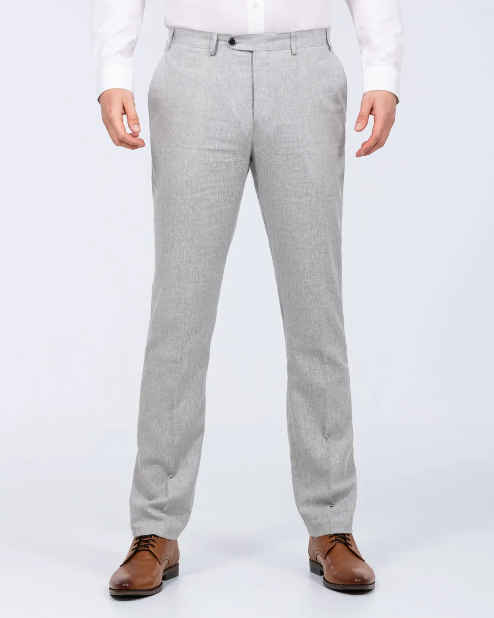 Skopes Tuscany Slim Fit Linen Blend Trousers (silver)