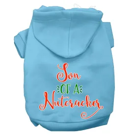 Son Of A Nutcracker Screen Print Dog Hoodie Baby Blue S