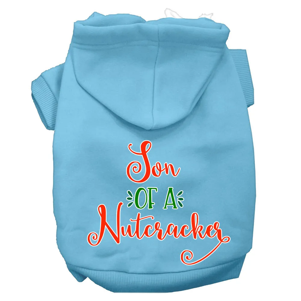 Son Of A Nutcracker Screen Print Dog Hoodie Baby Blue S