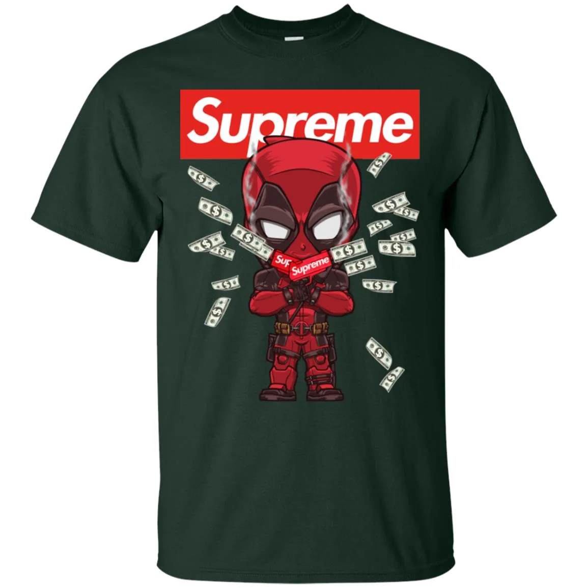 Supreme Deadpool Funny T-shirt Men Cotton T-Shirt