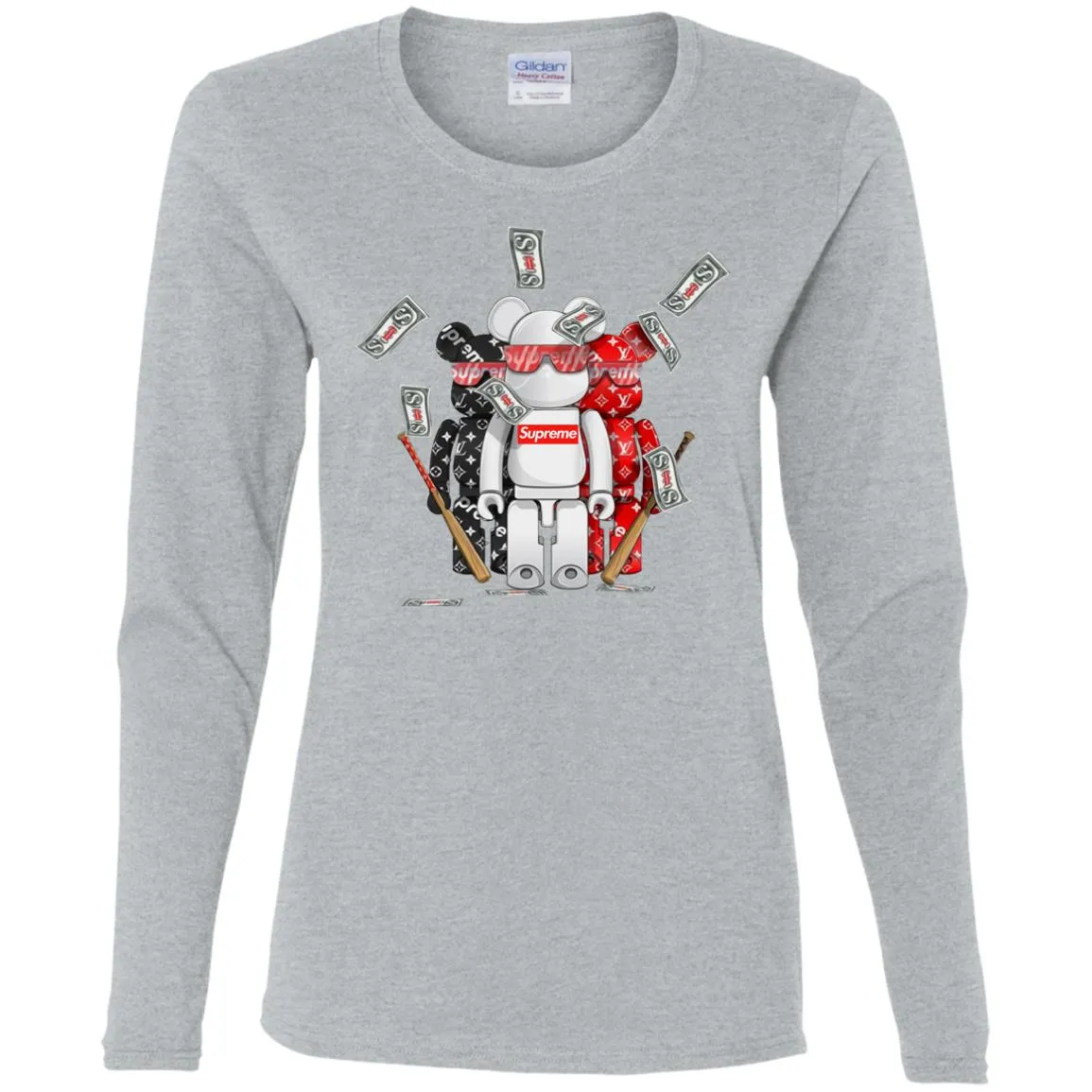 Supreme Lego Robot T-shirt Women Long Sleeve Shirt