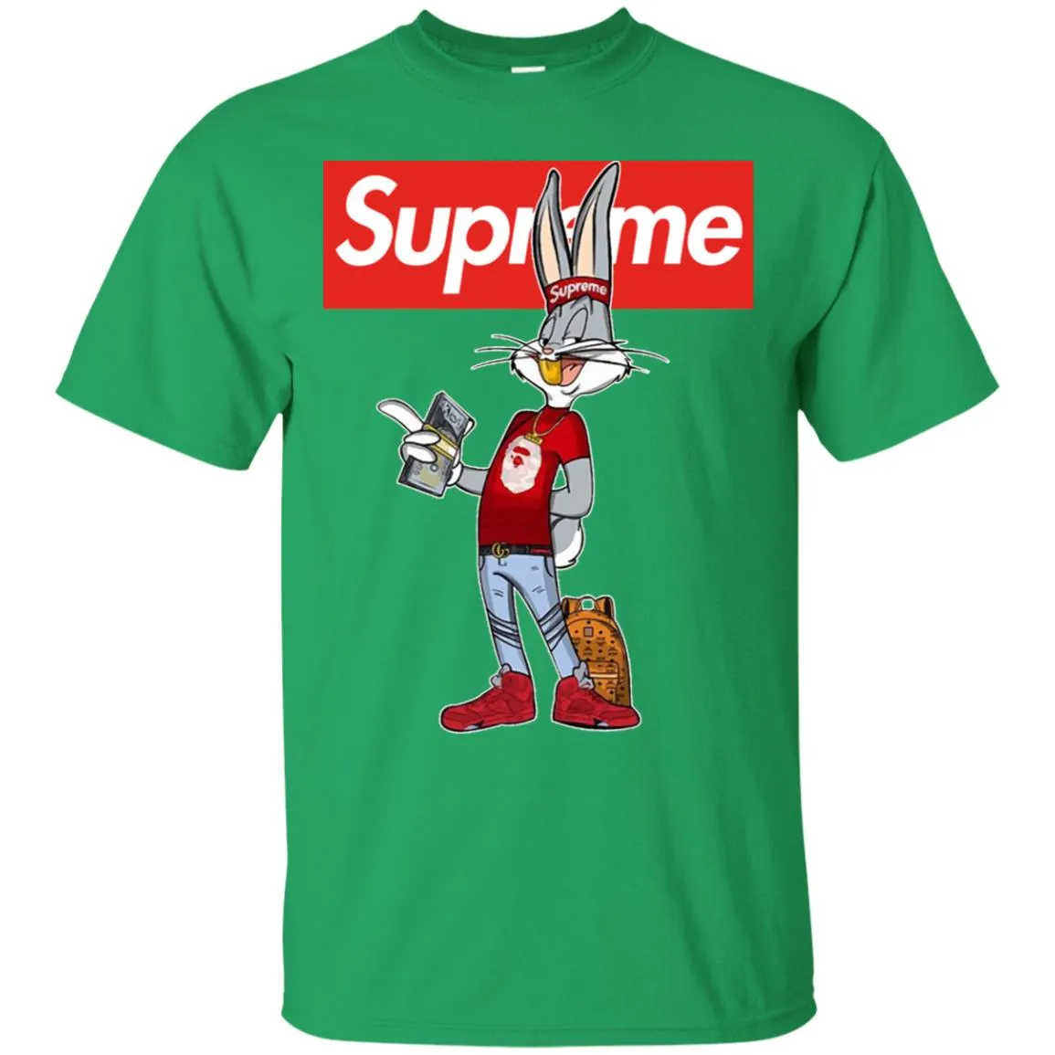 Supreme Rabbit Money Men Cotton T-Shirt