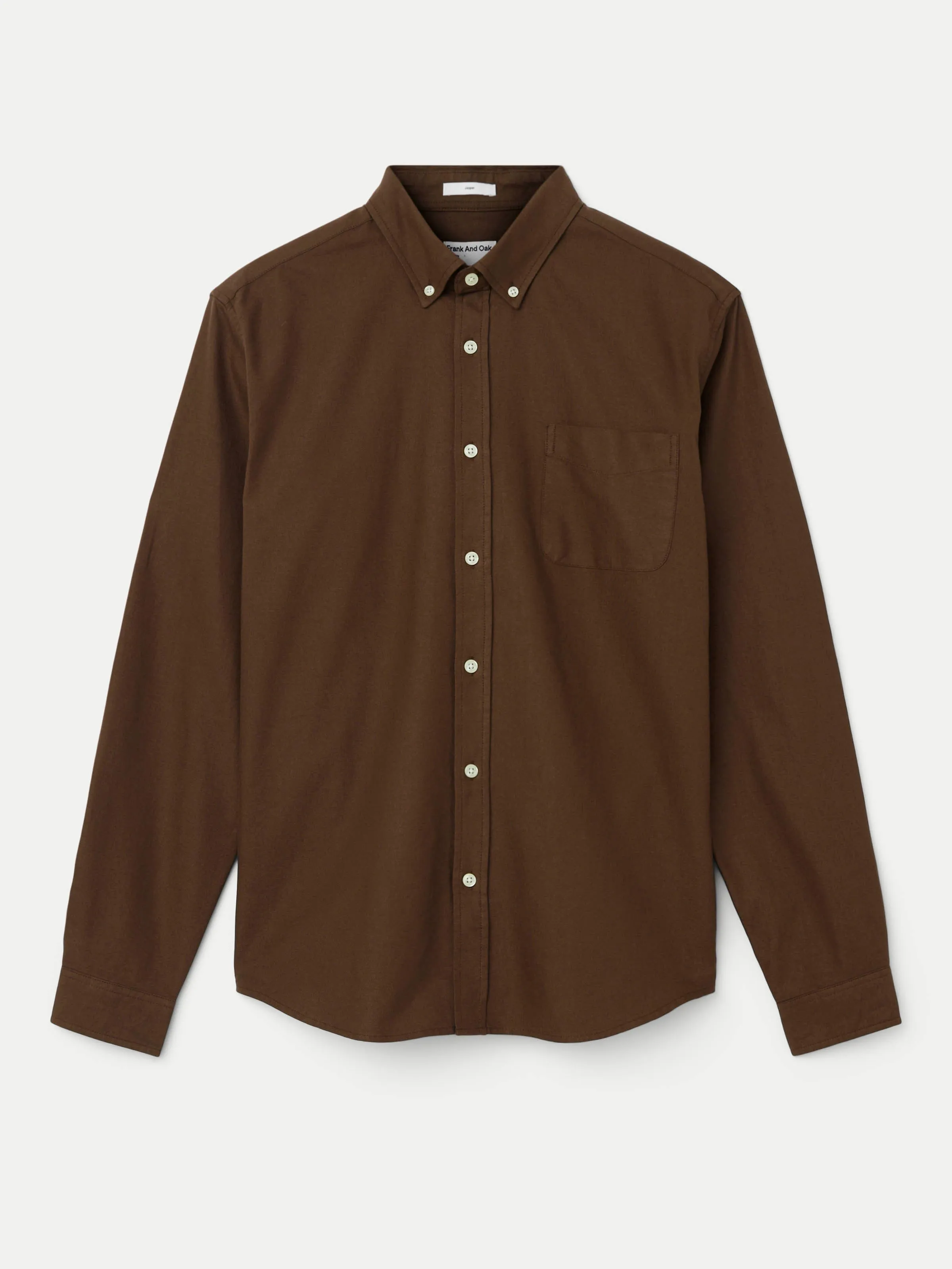 The Jasper Oxford Shirt in Deep Brown