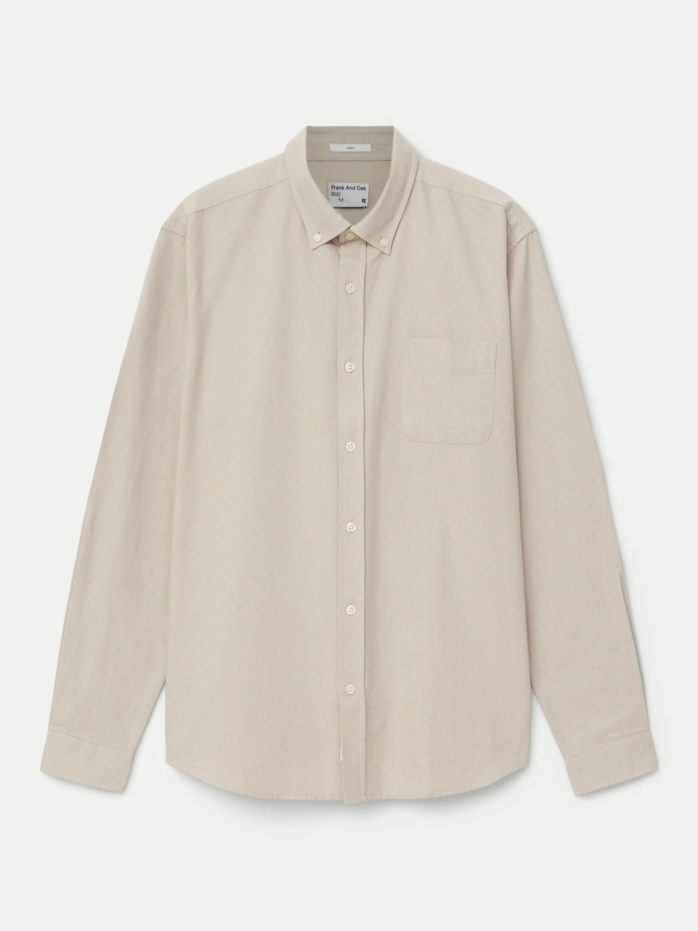 The Jasper Oxford Shirt in Light Greige