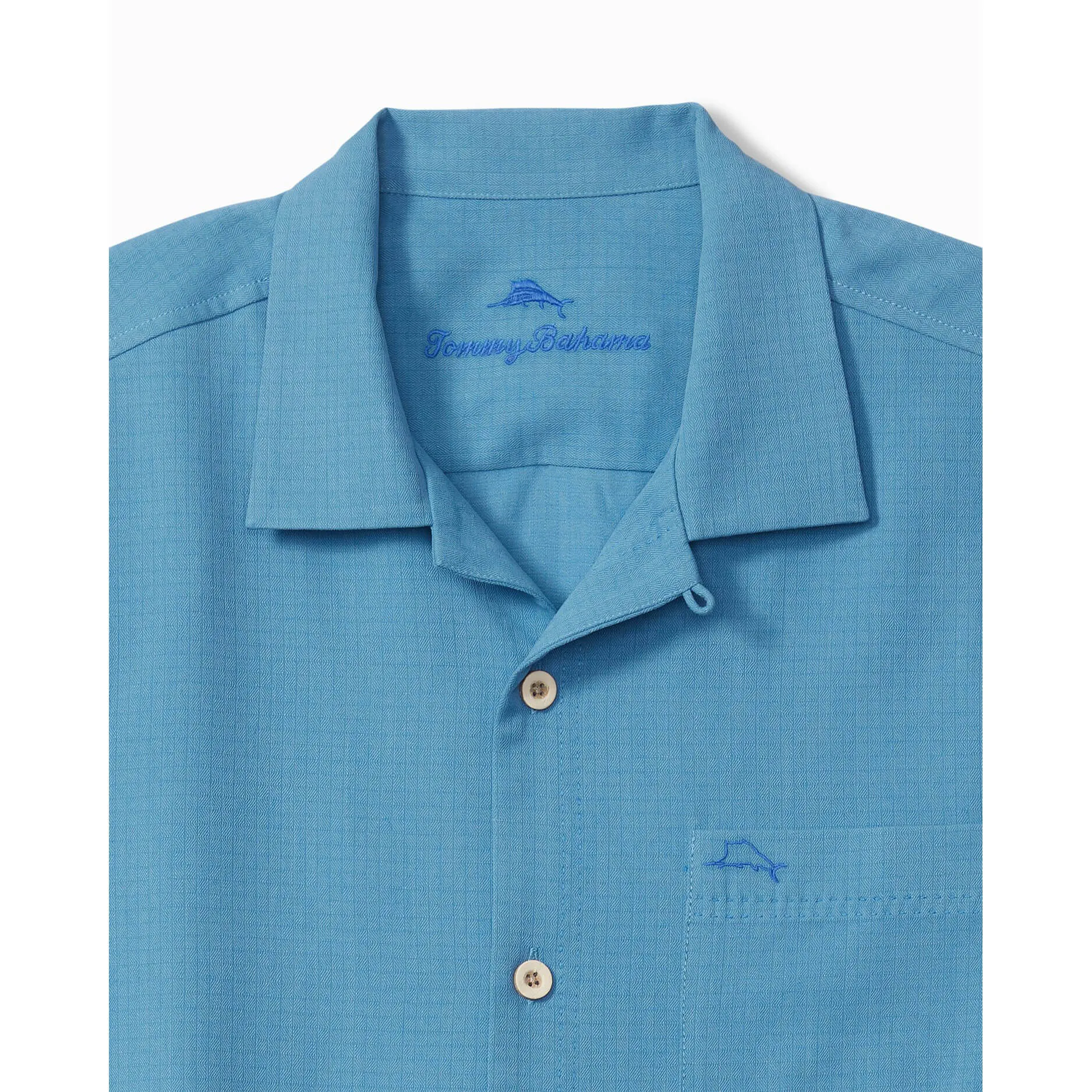 Tommy Bahama Coastal Breeze Check Camp Shirt - Vacation Blue