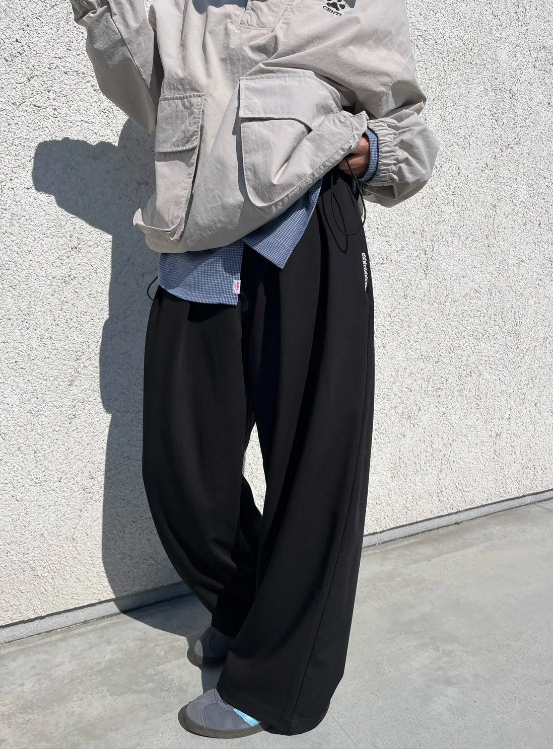 Wide slacks pants